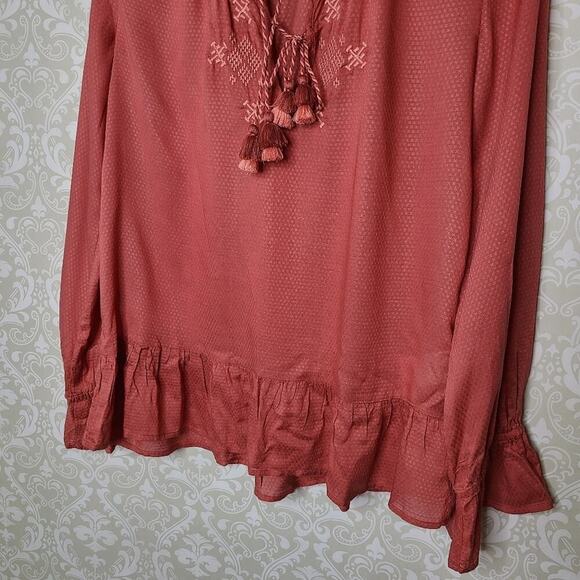 Jessica Simpson Size Small Boho Style Longsleeve Blouse - Picture 7 of 12